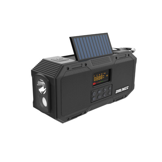 DRUMZZ Trek 600 - Multifunctional Hand Crank Radio Bluetooth Speaker