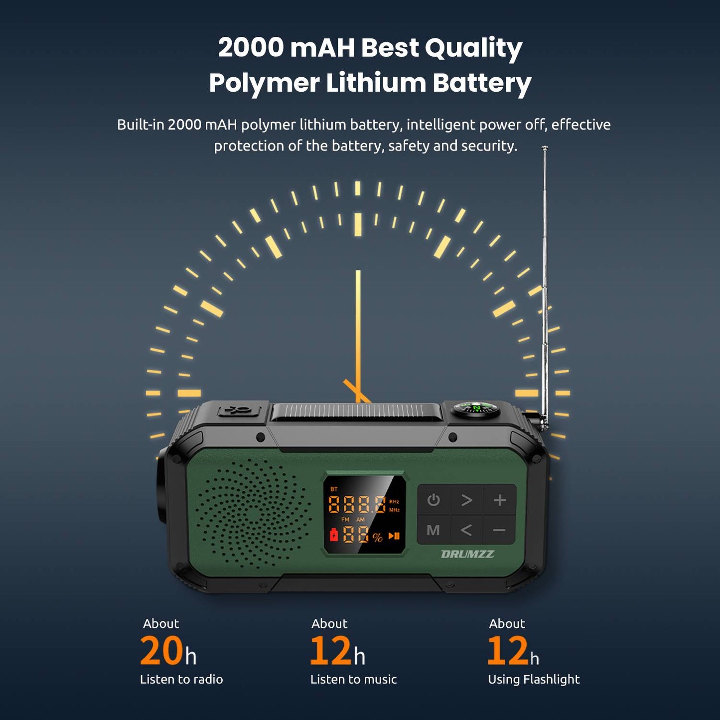 hand crank power bank multifunctional bluetooth speaker