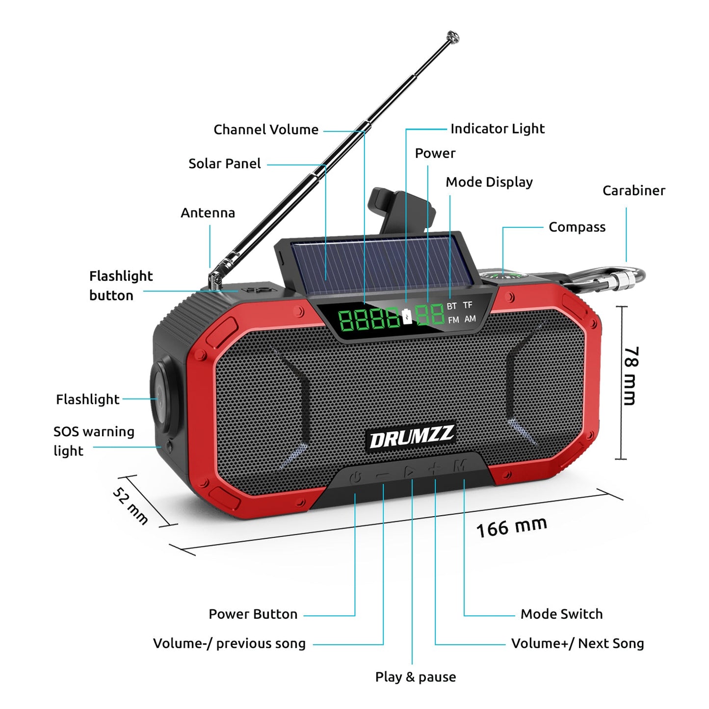 Trek 400 Multifunctional Bluetooth Speaker for Cyclist & Bikers - with Bike / Cycle Mount