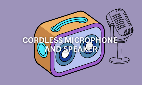cordless microphone and speaker 
