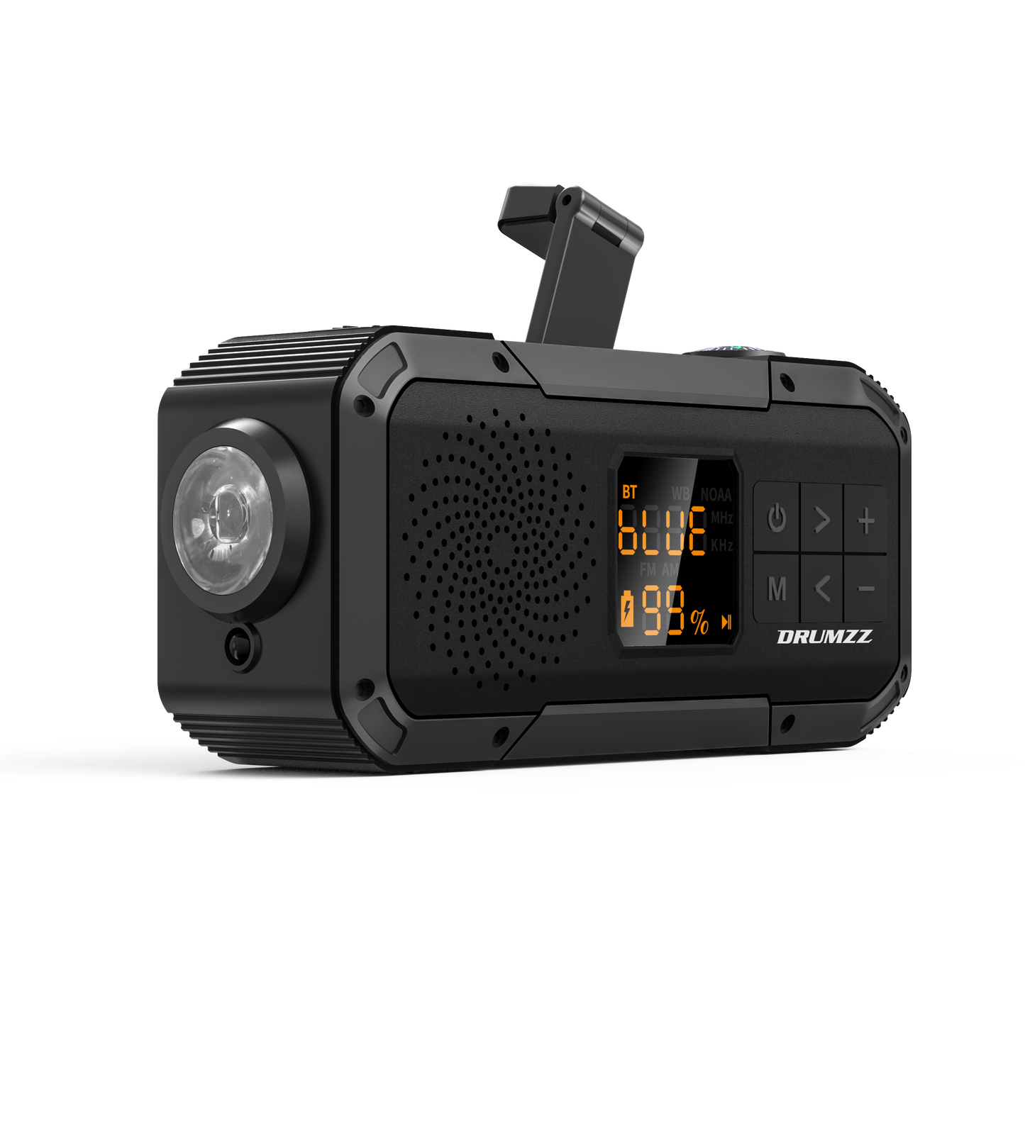 DRUMZZ Trek 200 - Multifunctional Hand Crank Radio Bluetooth Speaker