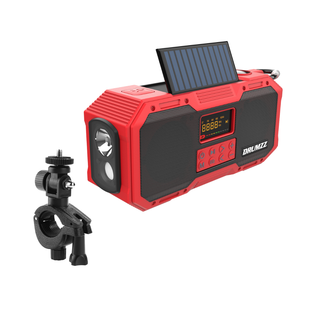 Trek 600 Multifunctional Bluetooth Speaker for Cyclist Bikers with Bike Cycle Mount Red