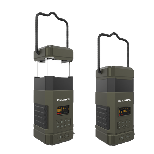 DRUMZZ Trek 800 - Multifunctional Hand Crank Radio Bluetooth Speaker with AESTHETIC CAMPING LANTERN
