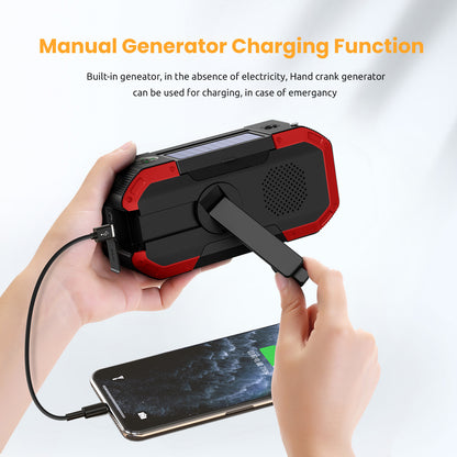 DRUMZZ Trek 400 - Multifunctional Hand Crank Radio Bluetooth Speaker